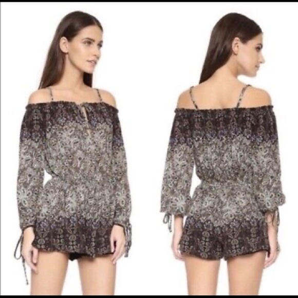 Free People So Divine Off the Shoulder Romper - Picture 1 of 12